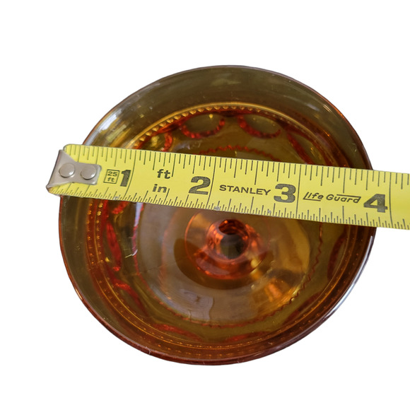 MCM  Sherbet Fruit Dessert Cup Round Gold Crown by Indiana Glass Fall Set of 2 - Picture 7 of 7